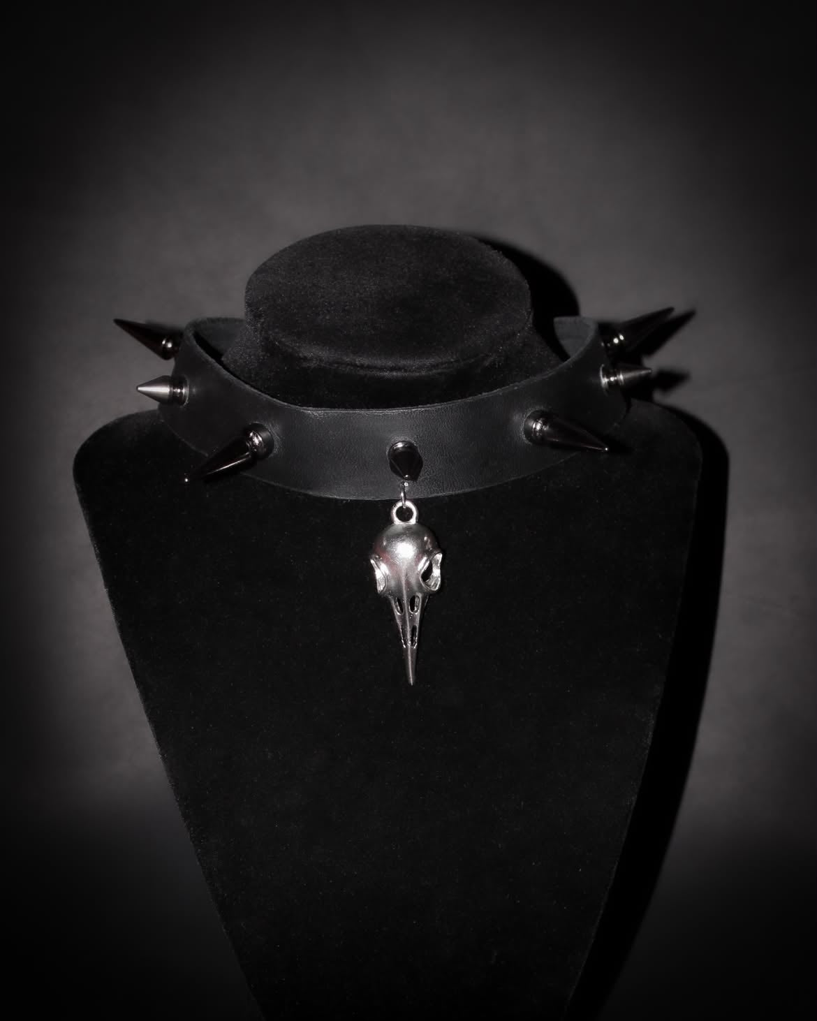 Crow Skull Choker